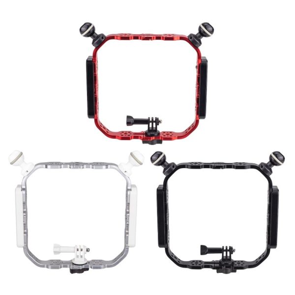 AOI MDS-01-HT-1616 modular underwater camera tray system in black silver and red