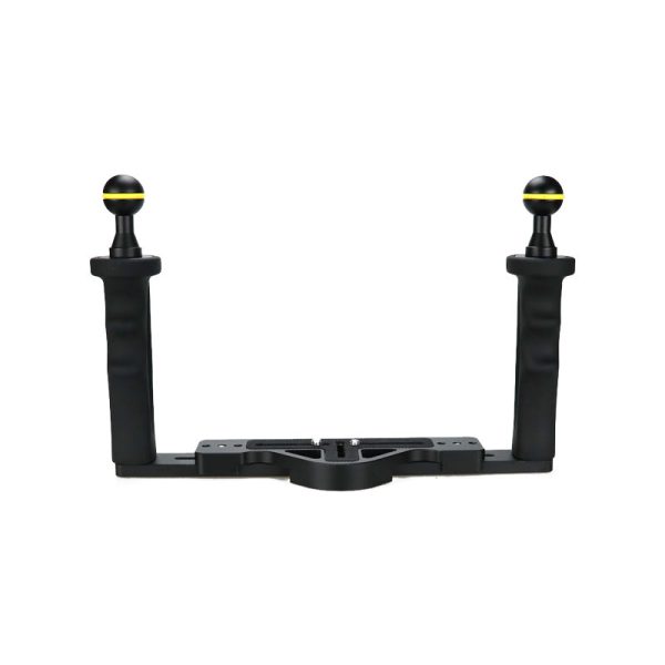 Sea Frogs TS-7 versatile underwater camera tray with dual handles and ball mounts