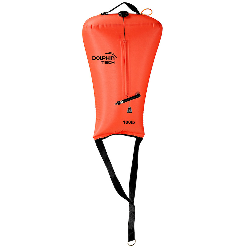 Scuba Diving Safety Lift Bag – 125 LBS Capacity, 210D Nylon With Dump Valve, For Salvage & Marker Buoy