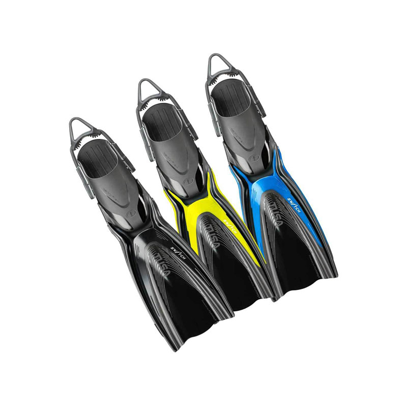 TUSA Premium Hyflex Switch Angled Blade Open Heel Dive Fins Black 