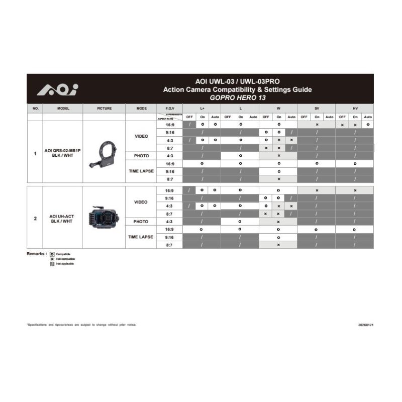 AOI QRS-02-MB1P-BLK Quick Release System 02 Mount Base for HERO13/ 12/ 11/ 10/ 9/ 8/ 7/ 6/ 5 Dive Housings - Image 8